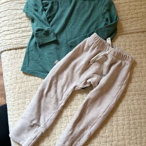 Childhoods green Top and oatmeal Bottom